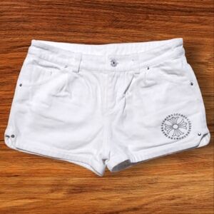 Sabrina White Denim Womens Shorts